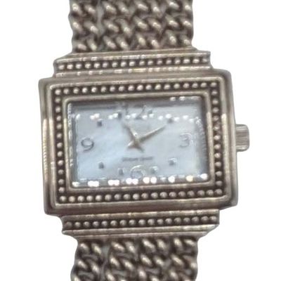 Ecclissi Sterling Silver Four Strand Curb Chain Watch Bracelet