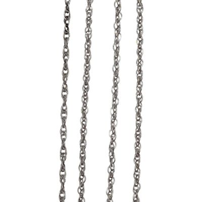 Signed Sterling Silver Wheat Chain Necklace