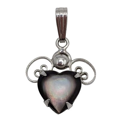 Sorrento Sterling Silver Mother of Pearl Heart Pendant