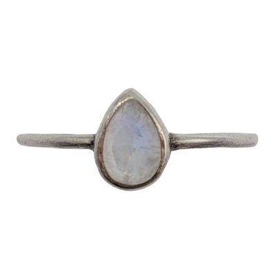 Puravida Sterling Silver Moonstone Teardrop Ring Size 5.75
