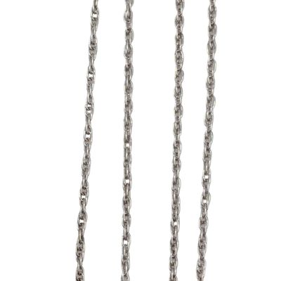 Signed Sterling Silver Tiny Rope Chain Necklace