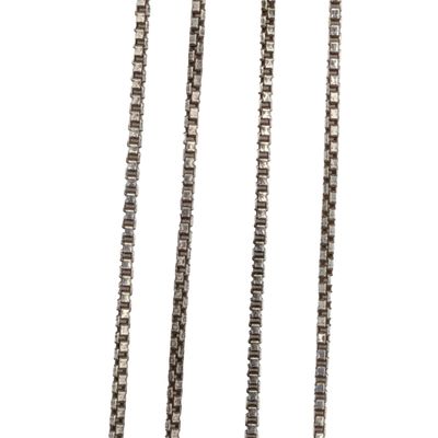 Italy Sterling Silver Box Chain Necklace