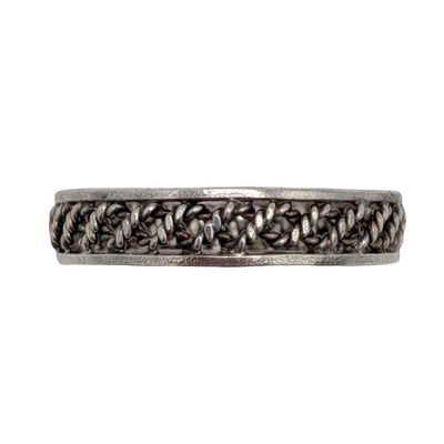 Sterling Silver Open Twisted Rope Band Ring Size 6