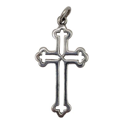 Sterling Silver Openwork Cross Pendant