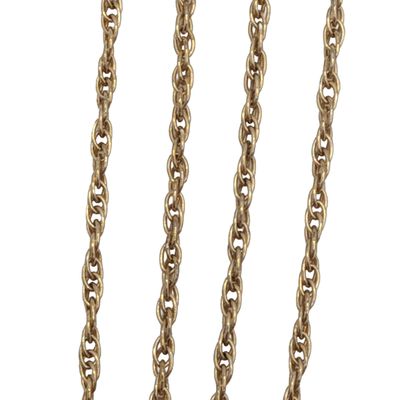 Signed Gold Over Sterling Silver Rope Chain Necklace