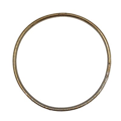 Gold Tone Blue Rhinestone Bangle Bracelet