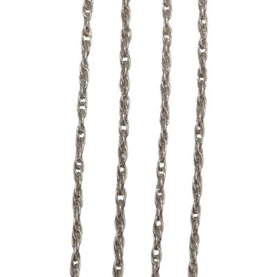 Signed Sterling Silver Twisted Rope Chain Necklace