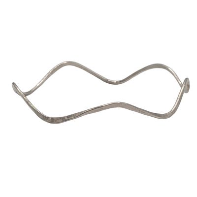 Handmade Sterling Silver Wavy Bangle Bracelet