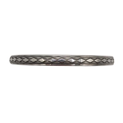 Danecraft Sterling Silver Pattern Stamped Bangle Bracelet