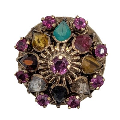 14K Yellow Gold Multi-Stone Thai Princess Ring Size 5.5