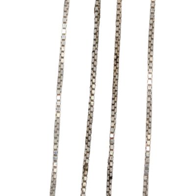 Italy Sterling Silver Box Chain Necklace