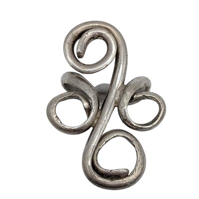 Handmade Sterling Silver Scroll Ring Size 8