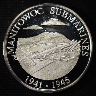 Sale Photo Thumbnail #388: MANITOWOC SUBMARINES 1 OZ .999 SILVER ROUND