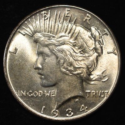 Sale Photo Thumbnail #197: 1934 PEACE DOLLAR  CH BU