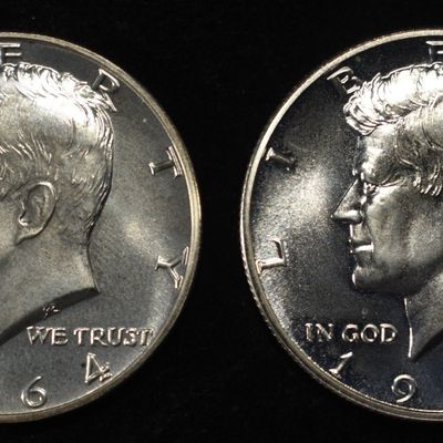 (2) 90% SILVER 1964 KENNEDY HALF DOLLARS PROOF BU