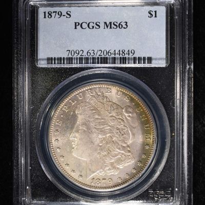 Sale Photo Thumbnail #170: 1879-S MORGAN DOLLAR PCGS MS-63