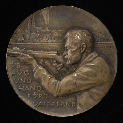 Sale Photo Thumbnail #377: 1900 SWISS SHOOTING MEDAL BASEL SILVER