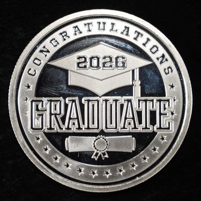 Sale Photo Thumbnail #402: 2026 GRADUATION 1 OZ .999 SILVER ROUND