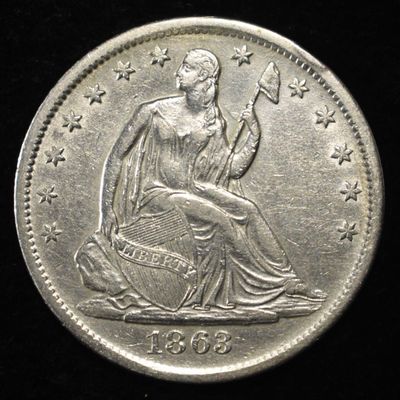 Sale Photo Thumbnail #342: 1863-S SEATED LIBERTY HALF DOLLAR AU/BU