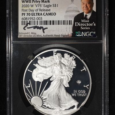 2020-W V-75 PRIVY PROOF EAGLE NGC PF70 ULTRA CAMEO