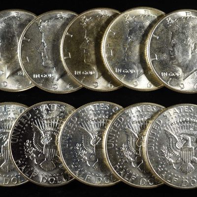 Sale Photo Thumbnail #144: (10) KENNEDY HALF DOLLARS 90% SILVER