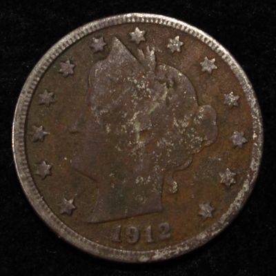 Sale Photo Thumbnail #160: 1912-D 'V' NICKEL FINE/VF
