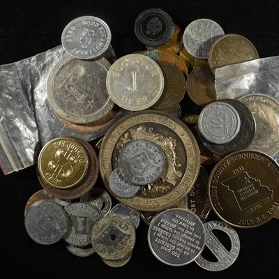 Sale Photo Thumbnail #233: (50) MISC. TOKENS AND MEDALS
