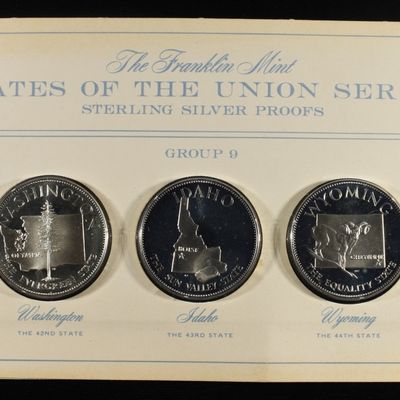 Sale Photo Thumbnail #385: FRANKLIN MINT STATES OF UNION SERIES SILVER PROOFS