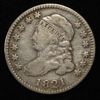 Sale Photo Thumbnail #329: 1821 BUST DIME VF/XF
