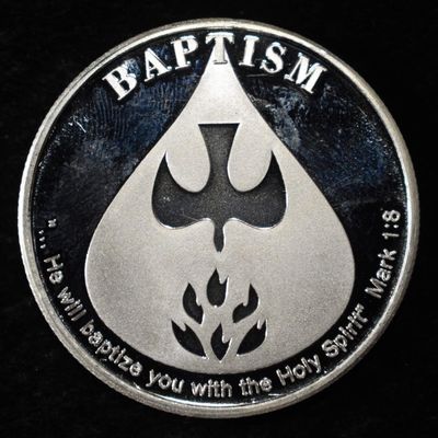 Sale Photo Thumbnail #399: BAPTISM 1 OZ .999 SILVER ROUND