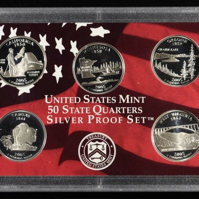 Sale Photo Thumbnail #291: 2005-S STATE QUARTER SILVER PROOF SET