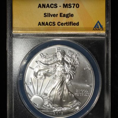 2013 (W)  AMERICAN SILVER EAGLE ANACS MS70