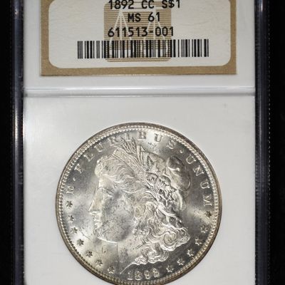 1892-CC MORGAN DOLLAR NGC MS-61