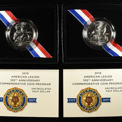 Sale Photo Thumbnail #275: (2) 2019-D 50C COMMEMS AMERICAN LEGION