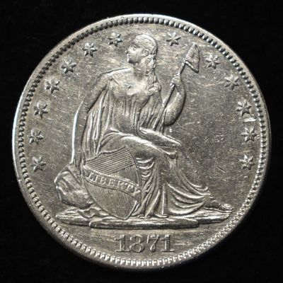 Sale Photo Thumbnail #344: 1871 SEATED LIBERTY HALF DOLLAR CH AU