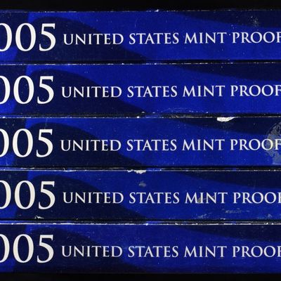 Sale Photo Thumbnail #290: (5) 2005 MINT PROOF SETS