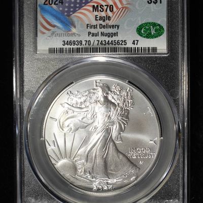 Sale Photo Thumbnail #201: 2024 AMERICAN SILVER EAGLE CAC MS70