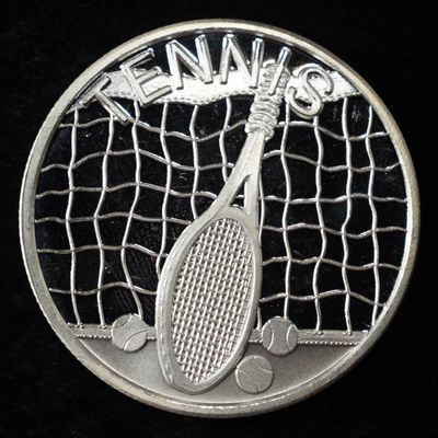Sale Photo Thumbnail #396: TENNIS 1 OZ .999 SILVER ROUND