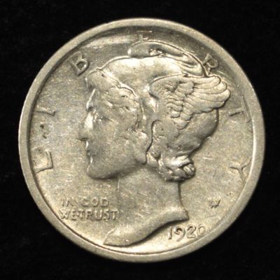 Sale Photo Thumbnail #332: 1920-S MERCURY DIME AU