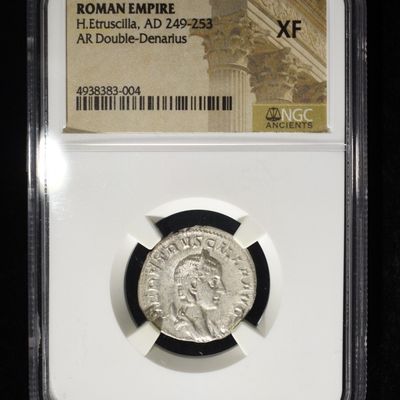 Sale Photo Thumbnail #115: AD 249-253 H ESTRUSCILLA AR DOUBLE-DENARIUS NGC XF
