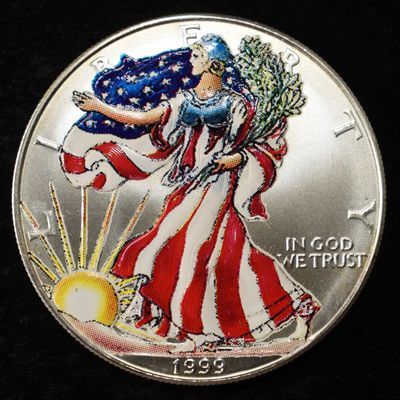 1999 AMERICAN SILVER EAGLE COLORIZED