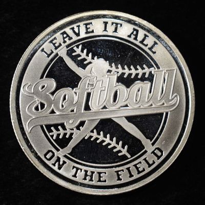 Sale Photo Thumbnail #395: SOFTBALL 1 OZ .999 SILVER ROUND