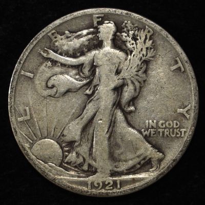 Sale Photo Thumbnail #346: 1921-S WALKING LIBERTY HALF DOLLAR FINE