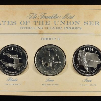 Sale Photo Thumbnail #383: FRANKLIN MINT STATES OF UNION SERIES SILVER PROOFS