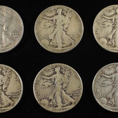 Sale Photo Thumbnail #322: (10) 90% SILVER WALKING LIBERTY HALVES