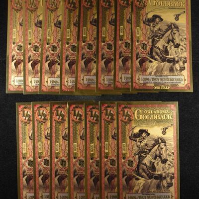 Sale Photo Thumbnail #418: (15) $1/2 GOLDBACKS 1/2000TH TROY OZ 24K GOLD