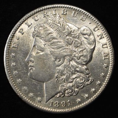 Sale Photo Thumbnail #360: 1891-CC MORGAN DOLLAR CH AU