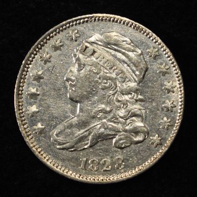 1828 BUST DIME AU