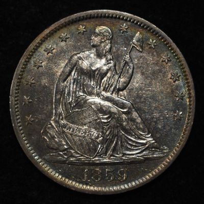Sale Photo Thumbnail #341: 1859-O SEATED LIBERTY HALF DOLLAR CH BU