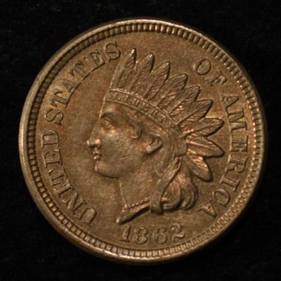 1862 INDIAN CENT CH/GEM BU